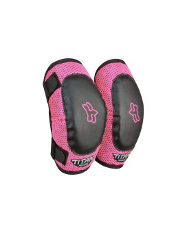 Fox Racing PeeWee Titan Motocross Elbow Guard, Black/Pink, M/L