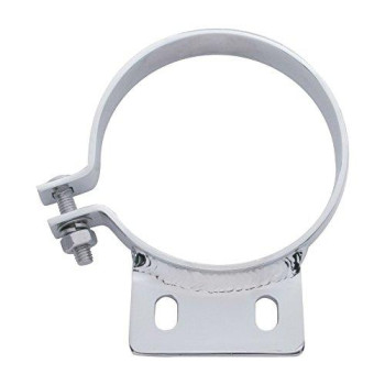 United Pacific 10295 - Exhaust Clamp - 6 Peterbilt Chrome Exhaust Clamp