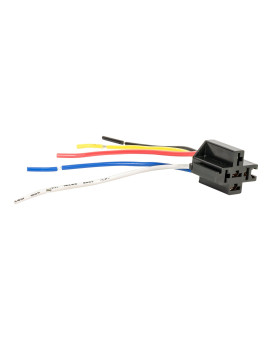 TRUE MODS Bosch Style 12V DC 5-PIN SPDT Interlocking Automotive Relay Socket Harness Base (with Wires)