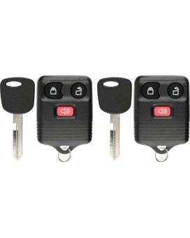 KeylessOption Keyless Entry Remote Control Fob Uncut Blank Car Ignition Key For GQ43VT11T, CWTWB1U345 (Pack of 2)