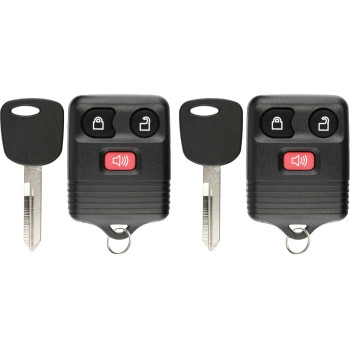 KeylessOption Keyless Entry Remote Control Fob Uncut Blank Car Ignition Key For GQ43VT11T, CWTWB1U345 (Pack of 2)