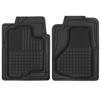 MOTOR TREND 2 Front All Weather Custom Heavy Duty Rubber Floor Mats for Auto Car Truck SUV