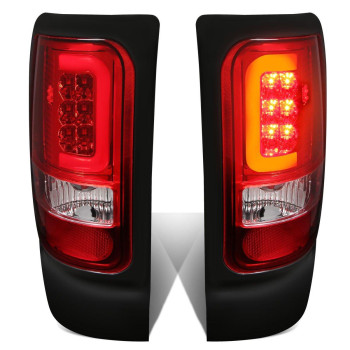 DNA MOTORING TL-DRAM94-LED-3D-CH-RD LED 3D Tail Light Assembly Driver & Passenger Side [Compatible with 94-02 Dodge Ram 1500 2500 3500]