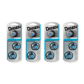 Refresh Your Car! 85123 Driven by Mini Oil Diffuser 2 Per Pack, Titanium Rain, 4-Pack