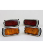 New Side Marker light Lamps Red and Amber 4 pcs. Fit for Nissan Datsun 510 120Y B210 240Z 1968-1973