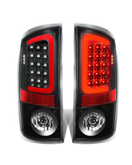 DNA MOTORING TL-DRAM07-LED-RD3D-BK-CL LED 3D Tail Light Assembly Driver & Passenger Side [Compatible with 07-08 Ram 1500 2500 3500]