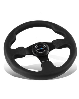 NRG Innovations RST-012R 320mm Race Style Leather Steering Wheel with Black stitch