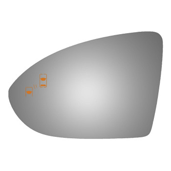 Burco 4579B Redi-Cut Left Side Mirror Glass w/Blind Spot for VW Golf, GTI