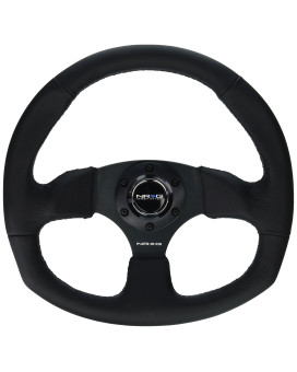 NRG Innovations RST-009R Race Style Leather Steering Wheel with Black stitch