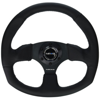 NRG Innovations RST-009R Race Style Leather Steering Wheel with Black stitch