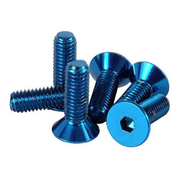 NRG Innovations SWS-100BL Steering Wheel Screw Kit (Upgrade Blue CONICAL)