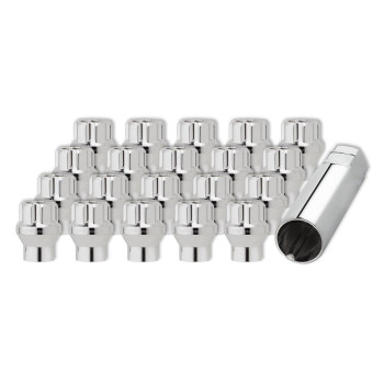 DPAccessories 20 Chrome 14x1.5 Open End Duplex ET Spline Tuner Lug Nuts for Aftermarket Wheels LOE2N8HCSCH04020