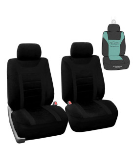 FH Group Car Seat Covers Sports Seat Covers Front Seats Only, Airbag Compatible Black Automotive Seat Cover Combo Small Car Seat Cover Design Universal Fit Interior Accessories Cars Trucks SUVs