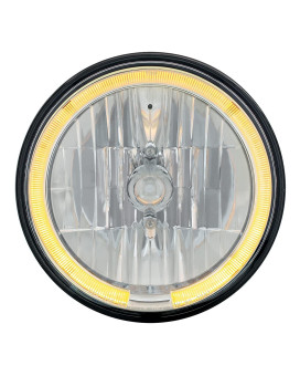 United Pacific 31284 7 Crystal Headlight with Amber LED Halo Ring