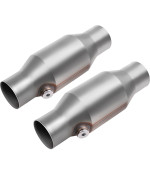 AUTOSAVER88 ATCC0011 [2 Pack] 2.5 Inlet/Outlet Universal Catalytic Converters (EPA Compliant)