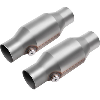 AUTOSAVER88 ATCC0011 [2 Pack] 2.5 Inlet/Outlet Universal Catalytic Converters (EPA Compliant)