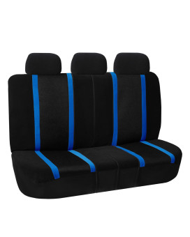 FH Group Automotive Seat Cover Universal Fit Rear Seat Cover Sports Blue Seat Cover for Back Seat Split Bench Car Seat Protector for Dogs and Kids, Car Interior Accessories for SUV, Sedan and Van