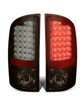 DNA MOTORING TL-DRAM07-LED-CH-SM LED Tail Light Assembly Driver & Passenger Side [Compatible with 02-06 Dodge Ram 1500 2500 3500]