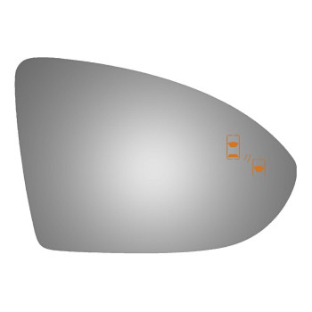 Burco 5617B Passenger Side Mirror Glass w/Blind Spot for Volkswagen Golf, GTI