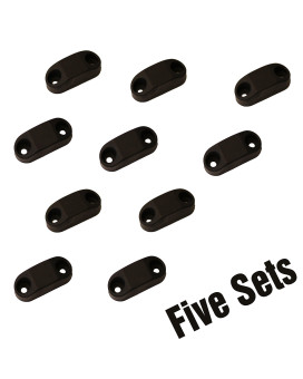 Hamilton Bowes 1 Strongest - RV & Trailer Magnetic Door/Baggage Door Catch Camper Black Plastic (5-Pair)