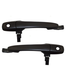 AutoandArt Brock Replacement Pair Set Outside Outer Exterior Door Handles Compatible with 2005-2014 Mustang GT ST Lujo Bullitt Base Equipado