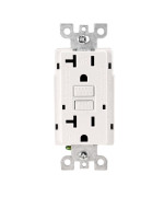 Baomain GFCI Outlet Receptacle with Wall Plate 20Amp 120VAC 60Hz, Tamper-Resistant,Weather-Resistant, Ground Fault Circuit Interruptor, GFI UL&CUL Listed White (20 Amp.)