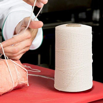 Tenn Well Cooking Twine, 3Ply 656Feet 1mm Food Safe Cotton Kitchen String Butchers Twine for Roasting, Trussing Turkey, Tying Meat, Making Sausage, Baking and More