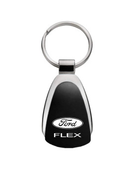 Au-TOMOTIVE GOLD Tear Drop Key Chain for Ford Flex (Black)