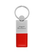 Au-TOMOTIVE GOLD Duo Leather Key Chain for Ford Thunderbird (Red)