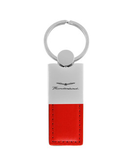 Au-TOMOTIVE GOLD Duo Leather Key Chain for Ford Thunderbird (Red)
