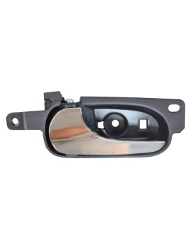 PT Auto Warehouse GM-2314MA-FL - Interior Inner Inside Door Handle, Black Housing with Zinc Chrome Lever - Driver Side Front