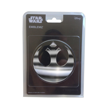 Chroma 041522 Star Wars Rebel Badge Chrome Injectn Molded Emblem, 1 Pack