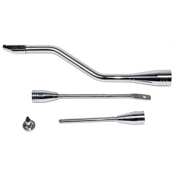 A-Team Performance - Shifter Lever Turn Signal Hazard Tilt Kit Car and Truck Billet in Chrome Column Dress Up Kit - Compatible with GM Columns Chevy Olds Buick from 1967-1994