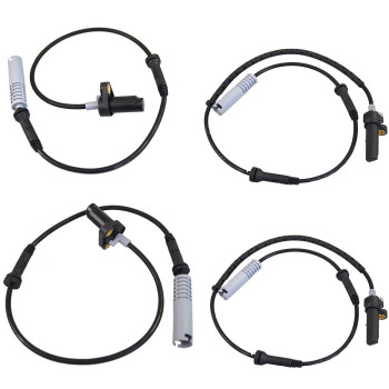 Bapmic 4 Pcs Front 34521182159 + 34521182160 Rear ABS Wheel Speed Sensor for BMW E39 528i 540i 1997 1998