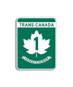 Green Sign Shaped Trans Canada 1 Saskatchewan Sticker (Highway Regina Moose jaw Vinyl Decal for car Laptop (3 x 4 inch)