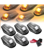 DNA Motoring CBL-F15080-BK-Y 5x LED Cab Roof Top Marker Lights+Switch [For 80-96 Ford F150/F250/F350/F450]