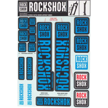 RockShox Decal Kit, 35mm, Blue