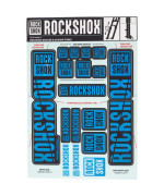 RockShox Fork Decal Kit - 35mm Dual Crown, Blue