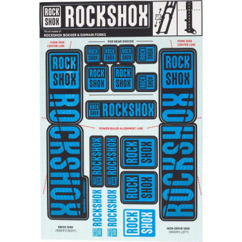 RockShox Fork Decal Kit - 35mm Dual Crown, Blue