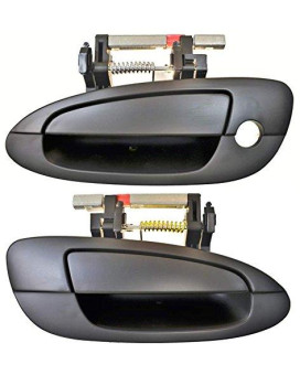 PT Auto Warehouse NI-3118P-FPK - Outer Exterior Outside Door Handle, Primed Black - Front Left/Right Pair