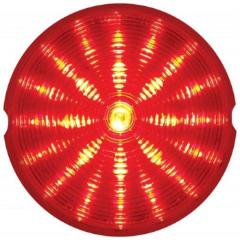 United Pacific STL1001LED 41 Red LED 1950'S Pontiac Style Round Tail Light- Red Lens