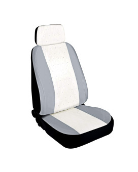 Pilot Automotive SWR-0112 Swarovski Wavy Stitch Seat Cover, White