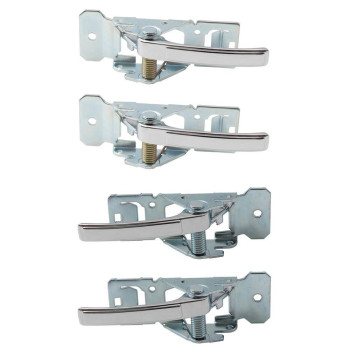 AutoandArt Brock Replacement 4 Pc Set Inside Front & Rear Chrome Door Handles Compatible with Various Models 20456979 20610476