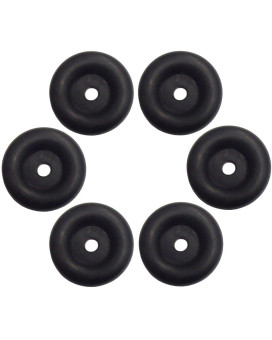 RAParts 6 Cargo Trailer Door Ramp 2.5 Round Replacement Black Rubber Bumper Six Pack