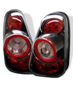 VIPMOTOZ Altezza Euro Style Tail Light Lamp For 2002-2006 Mini Cooper Hatchback & 2005-2008 Convertible - Black Housing, Driver and Passenger Side