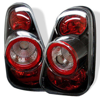 VIPMOTOZ Altezza Euro Style Tail Light Lamp For 2002-2006 Mini Cooper Hatchback & 2005-2008 Convertible - Black Housing, Driver and Passenger Side