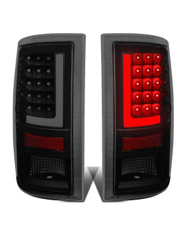 DNA MOTORING TL-DRAM09-LED-3D-BK-SM LED 3D Tail Light Assembly Driver & Passenger Side [Compatible with 09-17 Dodge Ram 1500 2500 3500]