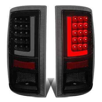 DNA MOTORING TL-DRAM09-LED-3D-BK-SM LED 3D Tail Light Assembly Driver & Passenger Side [Compatible with 09-17 Dodge Ram 1500 2500 3500]