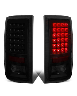 DNA MOTORING TL-DRAM09-LED-BK-SM LED Tail Light Assembly Driver & Passenger Side [Compatible with 09-17 Dodge Ram 1500 2500 3500]