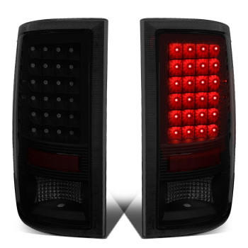 DNA MOTORING TL-DRAM09-LED-BK-SM LED Tail Light Assembly Driver & Passenger Side [Compatible with 09-17 Dodge Ram 1500 2500 3500]